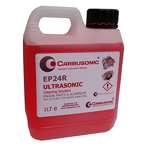 Carbusonic Ultrasonic carburettor cleaning solution 1lt removes dirt and grease from engine parts, tools and motorbike parts 1 litre Cover