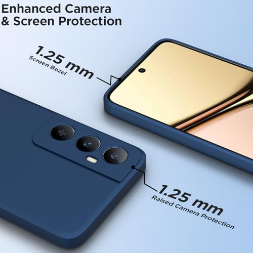 Image of Outlouders Back Cover for Realme C65 4G | Camera Protection | Durable Soft Matte Silicone Bumper Case (Blue)