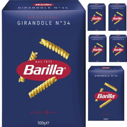 Barilla Pasta Nudeln Girandole No 34 500 gramm x 6 Stück mit Pufai