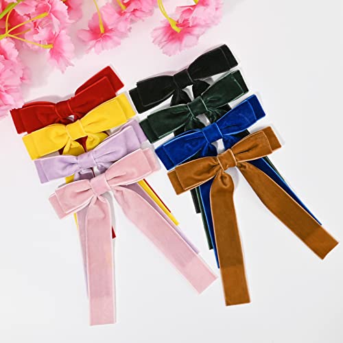 10Pcs Velvet Bows Girls Hair Clip Ribbon Accessories For Baby Toddlers Teens Kids #TOP5