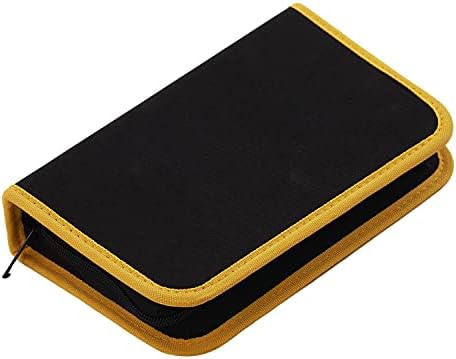 Utoolmart Professional Tool Pouch,Oxford Canvas Tool Pockets, Heavy Duty Tool Organizer,Fully Adjustable Work Belt,Waterproof,Protective Work Bag Black Medium