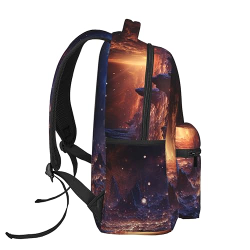 Casual Backpack for Women Men Planets and stars Lightweight Daypack Large Capacity Nurse Bag3