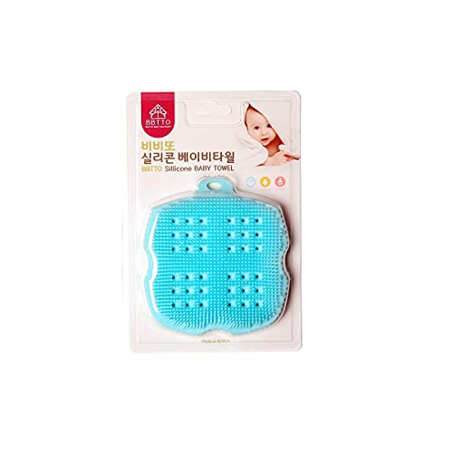 Infantco Ultra Soft Silicone Bath Scrubber Sponge | For Baby And Dryskin (Baby Blue) #TOP6