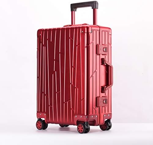 Amazon.com: TONGDAUS Mala Valise De Voyage Avec Rulettes 20''24''Pure  carcasa de aluminio Shell maleta en ruedas de viaje, Rojo, 24\
