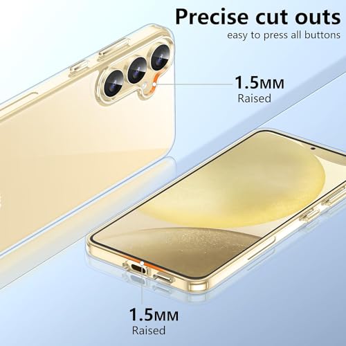 Image of NISHTECH for Samsung Galaxy S24 5G (2024) Premium Transparent Hybrid Soft Slim Dust Proof Back Case Cover with Camera Protection