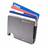 RFID-Blocking Slim Minimalist Card Holder /Travel Wallet For Credit Cards & More (Gun Metal)