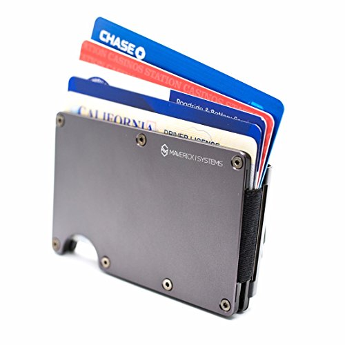 RFID-Blocking Slim Minimalist Card Holder /Travel Wallet For Credit Cards & More (Gun Metal)