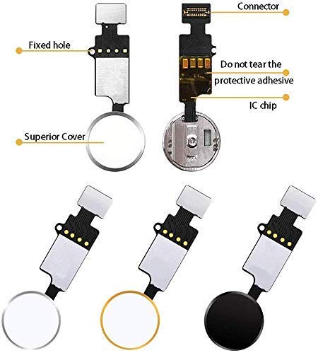 D-Flife Home Button Replacement For Iphone 7 7Plus 8 8Plus, Home Button Touch Id Main Key Flex Cable Assembly Replacement With Repair Tools For Iphone 7 7P 8 8P (Rose Gold) #TOP2