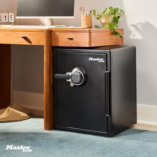 Master Lock Black Steel Fireproof and Waterproof Safe with Digital Keypad, 2.0 cu-ft, STW205GYC thumbnail 5