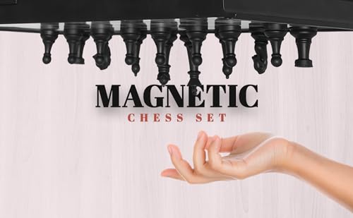 Shlyu 9.5INCHES Travel Chess Set Magnetic, Mini Chess Set Travel, Portable Chess Board Magnetic, Party Journey Family Game thumb #2