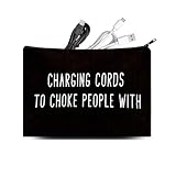 ShiQiao Spl Cable Organiser Bag Pouch for Men Women Charging Cables Storage Pouches Black Charging Cords Organiser Pouch Travel Tech Accessory Bag for Women Men Portable Canvas Cosmetic Makeup Bag