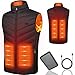 Gilet Riscaldabile per Uomo e Donna, Gilet Riscaldato Gilet Elettrico USB Gilet Riscaldato con Batteria da 5 V 10000 mAh, Giacca Calda Invernale per Escursionismo, Caccia, Moto, Campeggio