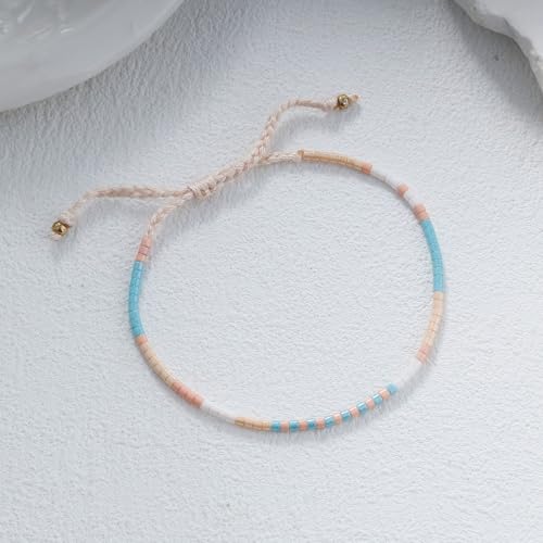 KELITCH Boho-Kristall Muschel Perlenarmband Bunt – Bild 3
