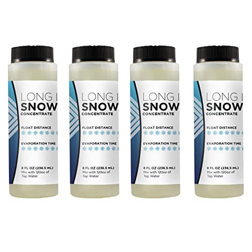 Froggy's Flakes Snow Machine Fluid, Long-Lasting Formula Snow Fluid with 75+ Feet Float/Drop, Makes 4 Gallons