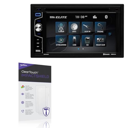 BoxWave Screen Protector Compatible With BOSS Audio BV755B - ClearTouch ImpactShield (2-Pack), Impenetrable Screen Protector Flexible Film