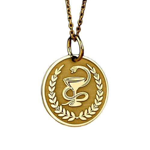 Collier bol de pharmacien gravé LKBEADS argent plaqué or idée cadeau mixte
