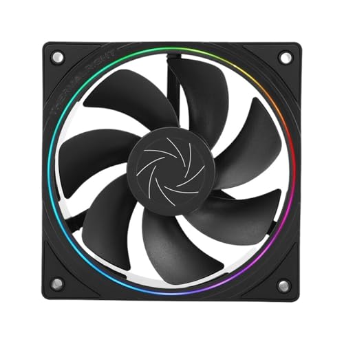 Ventilateur de boîtier TL-S12R anti-surchauffe avec effet Halo pour PC de bureau