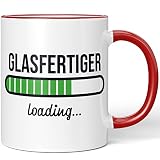 JUNIWORDS Tasse, Glasfertiger loading, Rot (6198559)