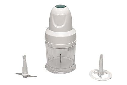 BEXCO Unikon 250 W chopper with whipping attachment 1 year warranty, Electric Vegetable and Fruit Chopper, White 1 LTR jar