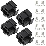 Alriedy 4 Stück H4 Stecker – 12V 3-Pin Scheinwerfer H4-Glühbirne +3-poliger H4 Glühbirne Reparatur Halter Mit Klemmen Reparaturhalter. Für Scheinwerferstecker,Auto Scheinwerfer Stecker Ersatz