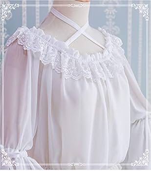 Amazon | ブラウス ロリータ シフォン インナー 甘ロリ 長袖