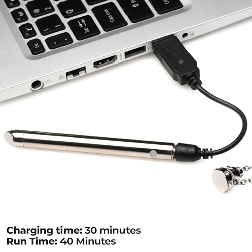 Charmed Silver 7X Vibrating Y Necklace for Women, Sexy Silver Bar Pendant with Chain Necklace, Rechargeable 2-in-1 Necklace Jewelry with Rhinestones4