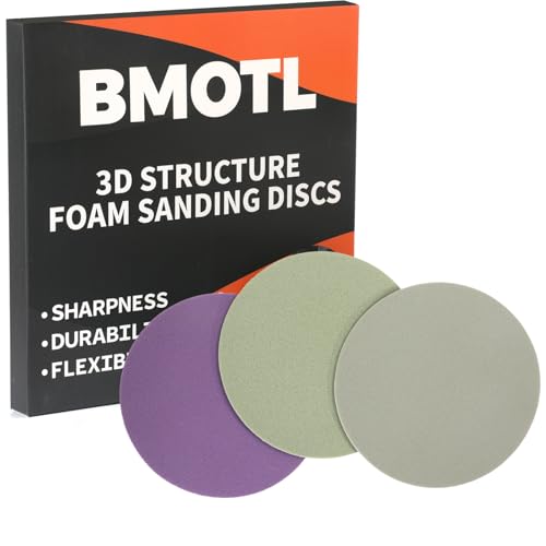 3 Inch Foam Sanding Discs: 12Pcs 3000 Grit Hook & Loop Wet Dry Sand Paper for Random Orbital Sander, Round Sandpaper Replacement Pad for Automotive Polishing/Finishing