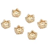 jojofuny 6 Cuentas Espaciadoras con Diseño de Tiara de Aleación 14K Chapado en Oro Pequeño Circonita Cúbica para Hacer Pulseras y Collares DIY Accesorios de Joyería para Manualidades