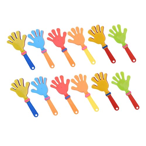 FIXOSHEE 12 piezas Aplaudidores de Mano Coloridos Eventos Deportivos Ruidosos Fiestas y Celebraciones Fáciles de Usar Jóvenes y