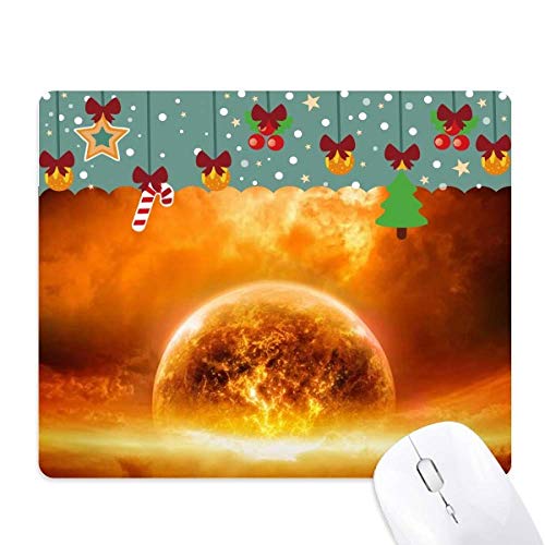 Tapis de souris Golden Red Planet antidérapant en caoutchouc pour PC