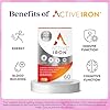 Active Iron Supplement 25mg, Clinically Proven to Increase Iron & Energy Levels, Maximum Absorption, Gentle, Non-Constipating, Avoids Nausea & Side Effects, 60 On-the-Go Foil Protected Capsules