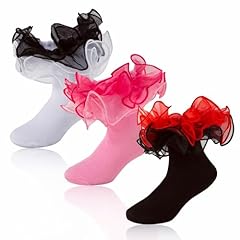 3 Pairs - Black,white,pink