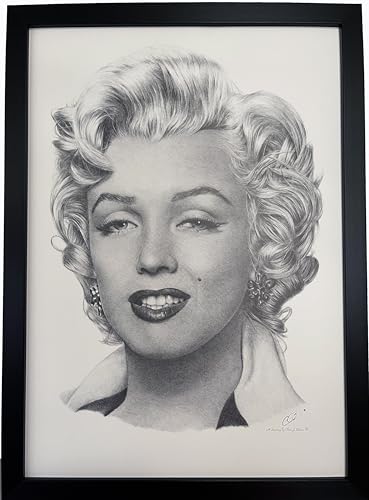 Marilyn Monroe par Chris Burns APCB11 impression crayon encadrée