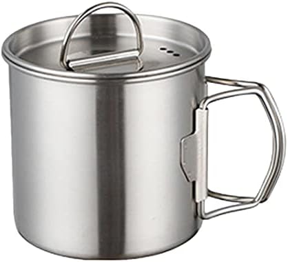 350ml Tasse de Camping avec Couvercle, 11×7.8cm Tasse à Eau en Ac...