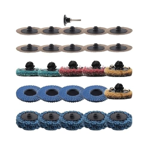 Disques abrasifs de 2 pouces pour polissage de surface et outils rotatifs 26 pièces