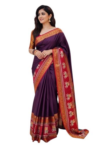 Image of SUPERLAXMI Self Design Kanjivaram Jacquard, Art Silk Saree