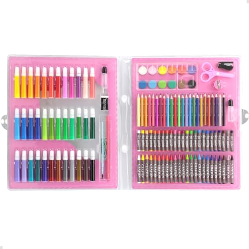 Maleta De Pintura Infantil 150 Peças Riscos E Rabiscos Magic Ciranda Kit Escolar Presente Para Crian