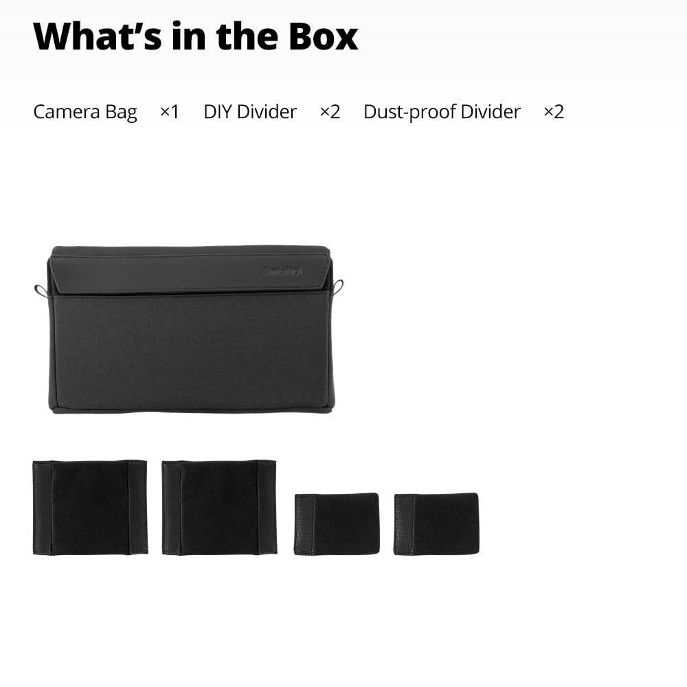 AMBITFUL D1 Cube Insert d'appareil photo, organiseur rembourré avec séparateurs pour appareil photo numérique sans miroir, noir/abricot (noir, M (5,2 L))