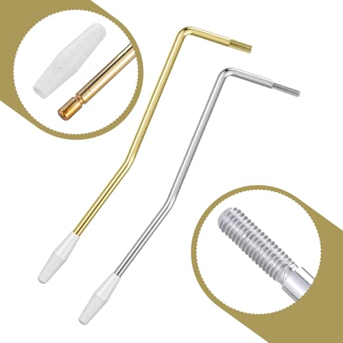 6 Stück Tremolo Arm 5mm mit Spitzenkappe, Tremolo Hebel Tremolohebel für E-Gitarren Electric (5mm + 6mm) mit Metallspitze, 3 Farben