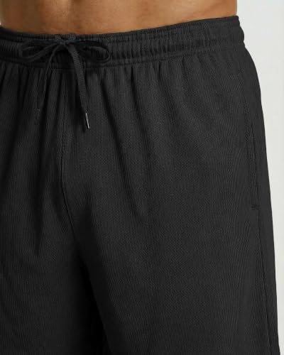 Image of Real Essentials 5 Pack: Men's 9 inch Mesh Shorts - Athletic Gym, Workout, Basketball, Running, Casual Lounge Activewear Pockets