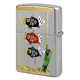 ZIPPO兼用ケース 鯉のぼり 竹柄 水彩イラスト 和風 シガレットケース オイルライターケース 金属 兼用 シェル 喫煙具 互換性のある 交換可能なシェル ジッポライターカバー 保護シェル 個性 喫煙アクセサリ メンズ 耐摩耗性 男性 誕生日 プレゼント 父の日ギフト