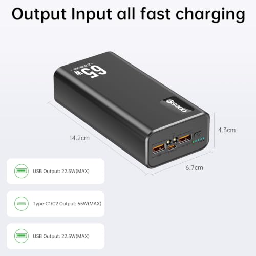 PSOOO Power Bank 65W 27000mAh Laptop Battery Pack - image 3