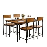 Callas 4 Seater Dining Table Set for Home | Compact Modern Dining Table with 4 Chairs | Ideal for Kitchen, Dining Room – Black Finish