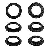 Oedema 6 Pcs Lamp Shade Adapter Rings Black Threaded Reducer 1-3/10 Inch(32mm) and 1-1/2 Inch(38mm) Replacement Lamp Parts for Glass Light Fixture Porcelain Socket