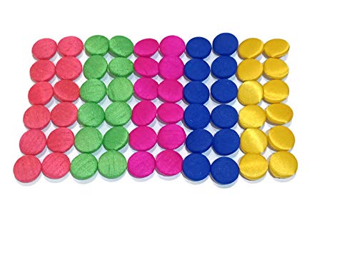 Akshar Pack of 60 Plain Fabric Buttons Mixed Colors