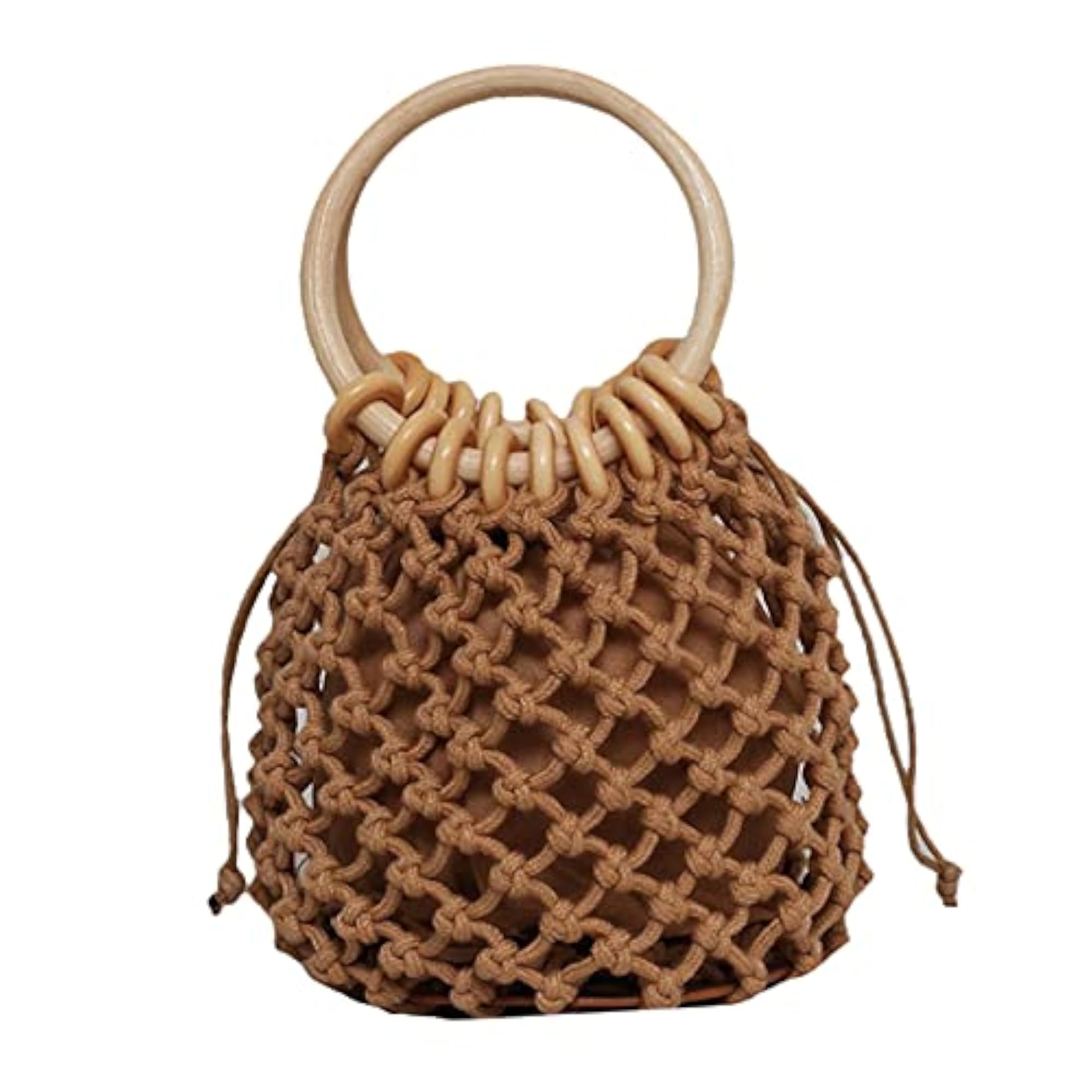 Handcrafted Mini Girls Woven Basket Tote Handbag