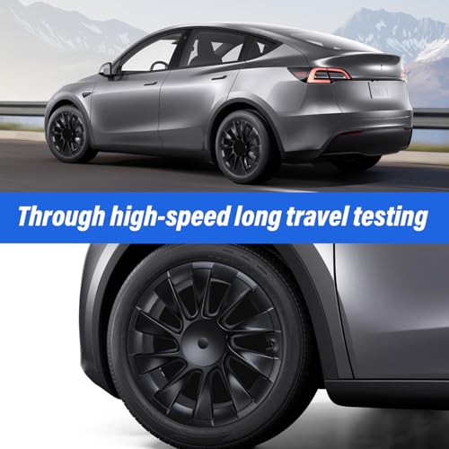 YuetMei for Tesla Model Y 20 inch Wheel Rim Protector Ring to Cover Curb Rash Model Y Induction Wheels Accessories 2024 (Original car Black) - Thumbnail 6