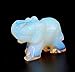 Opal Elephant Quartz Crystal Figurine Statue,Natural Healing Crystal Carved Gemstone Stone,Pocket Sculpture Fluorite Stone