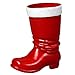 Produktbild WOOOOZY Nikolausstiefel Classic aus Hartplastik mit weißem Filzrand, Höhe ca. 16cm, rot