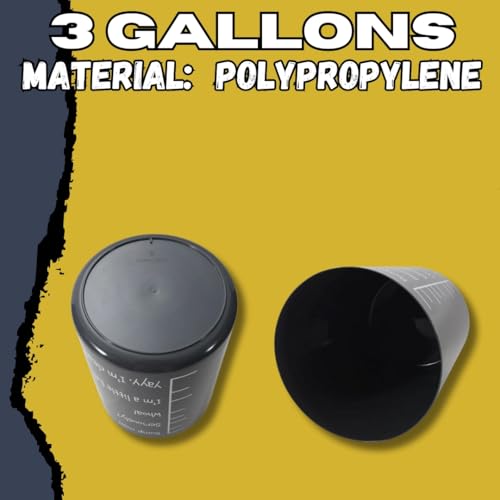 Image of SEDLAV Plastic Office Trash Can, 3 gal (Black Fill Measure)